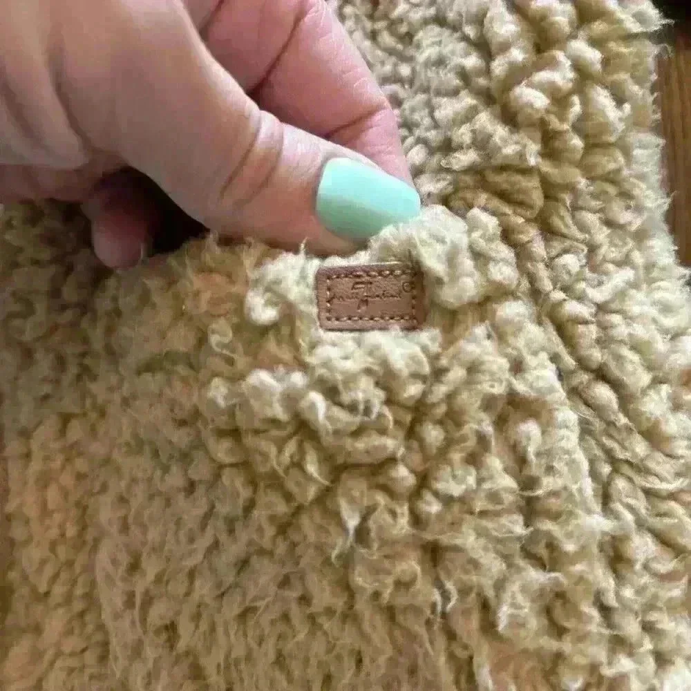7 For All Mankind Tan Teddy Bear Jacket Size 18M Full Zip With Hood